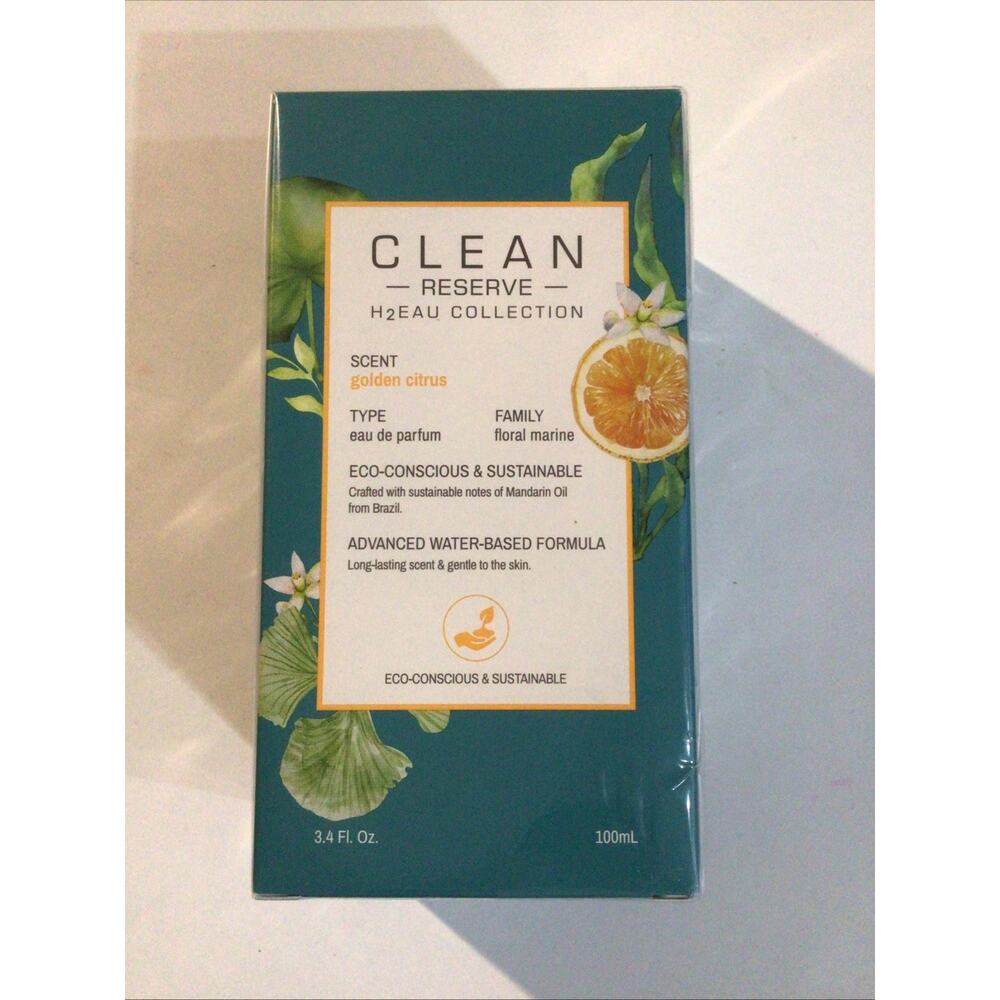 Clean Reserve H2Eau Collection Golden Citrus EDP 3.4oz AS PICT, NEW